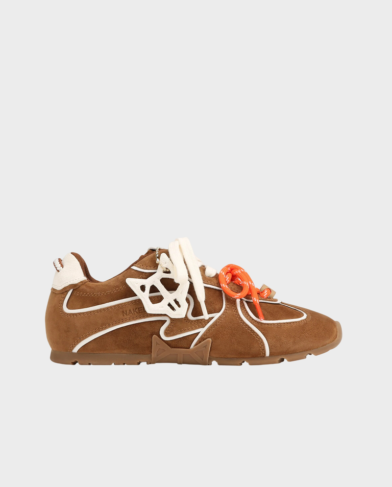 Zamszowe sneakersy Adored Tan/White Suede