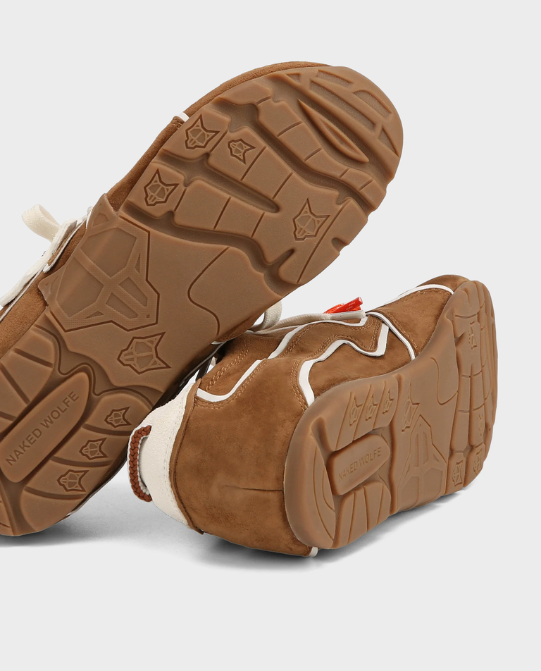 Zamszowe sneakersy Adored Tan/White Suede - Image #2