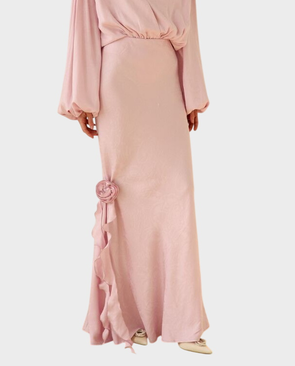 Długa różowa spódnica Blair