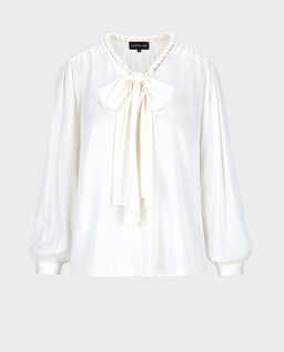 Jedwabna bluzka z wiązaniem Charlotte - Image #0