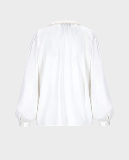 Jedwabna bluzka z wiązaniem Charlotte - Image #1