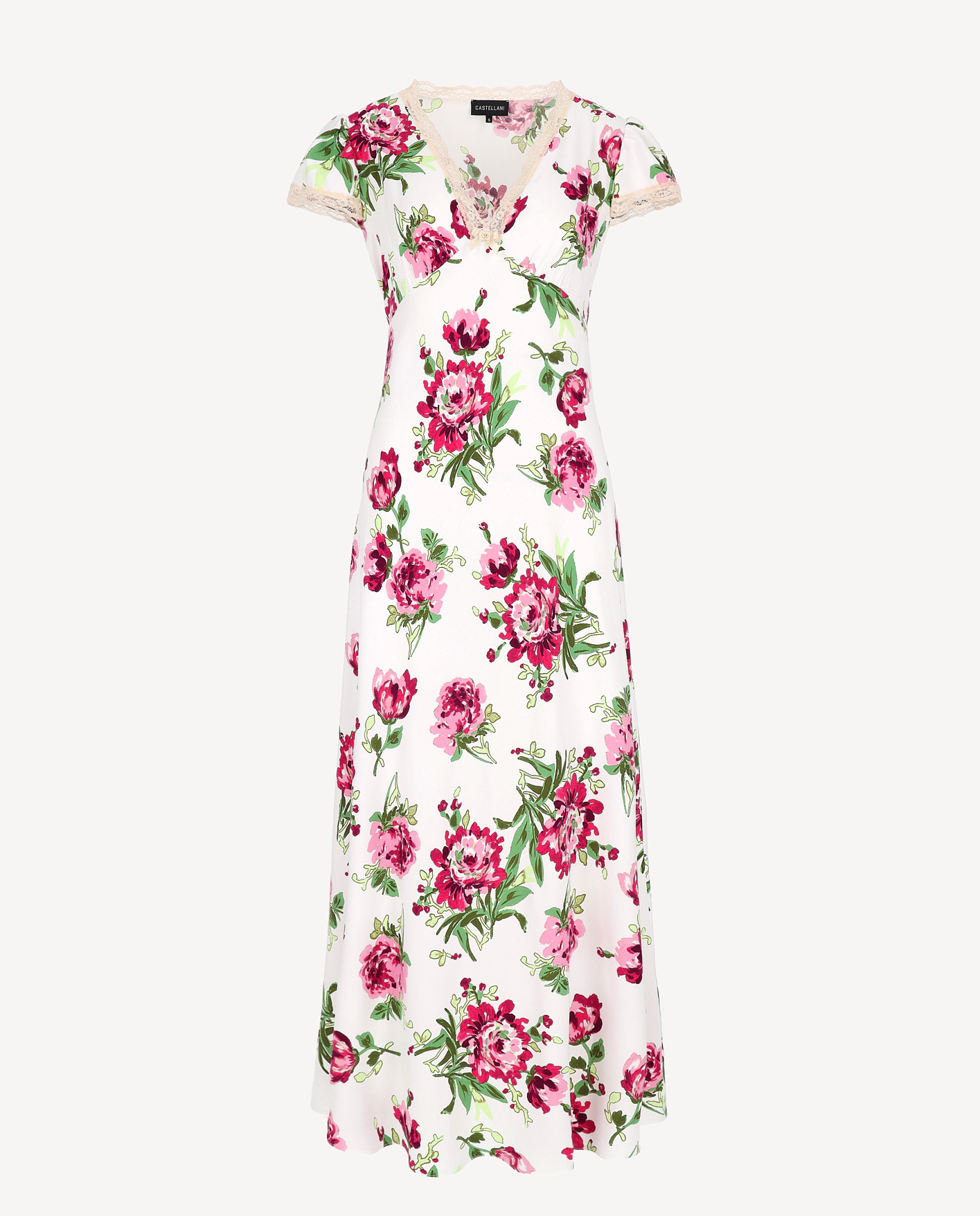 Biała sukienka w kwiaty Polone - Image #2