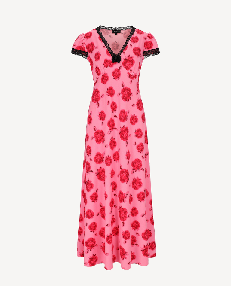 Różowa sukienka w kwiaty Polone - Image #3