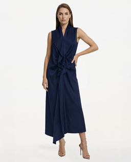 Granatowa sukienka z drapowaniem Sorella - Image #0