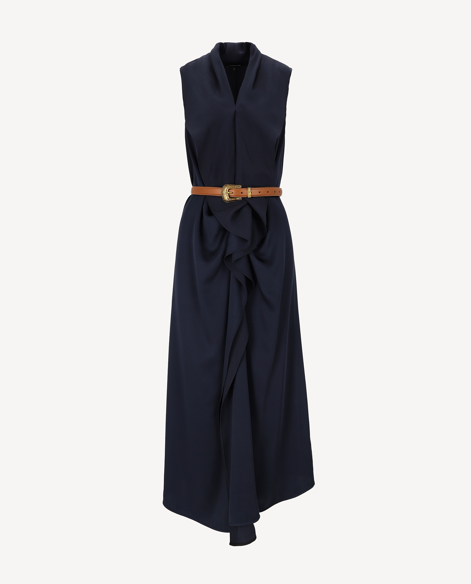 Granatowa sukienka z drapowaniem Sorella - Image #2