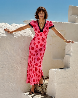 Różowa sukienka w kwiaty Polone - Image #2