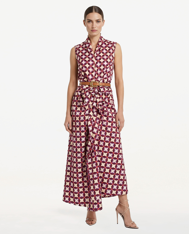 Jedwabna sukienka z printem Sorella