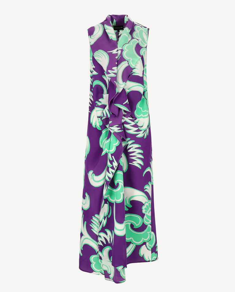 Fioletowa sukienka z jedwabiu Sorella