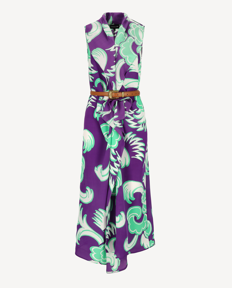 Fioletowa sukienka z jedwabiu Sorella - Image #2