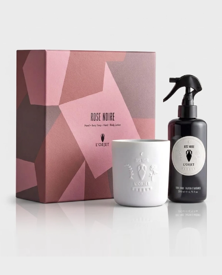 Zestaw prezentowy świeca i spray do wnętrz Rose Noire