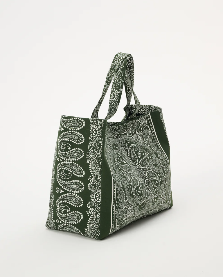 Duża zielona torba shopper Capri - Image #2