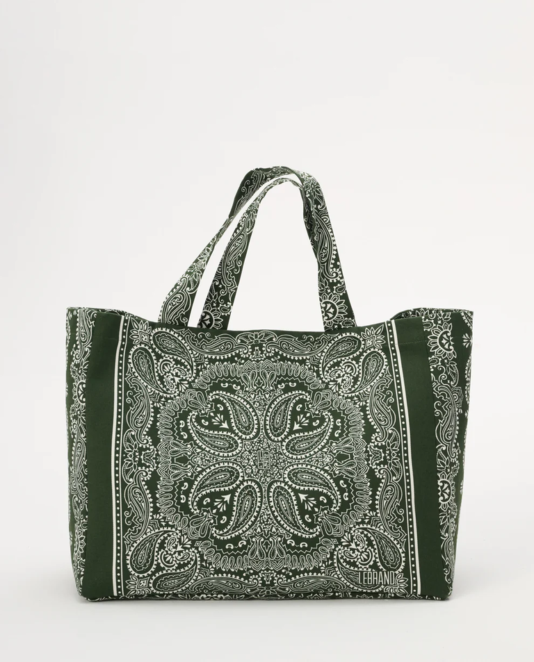 Duża zielona torba shopper Capri