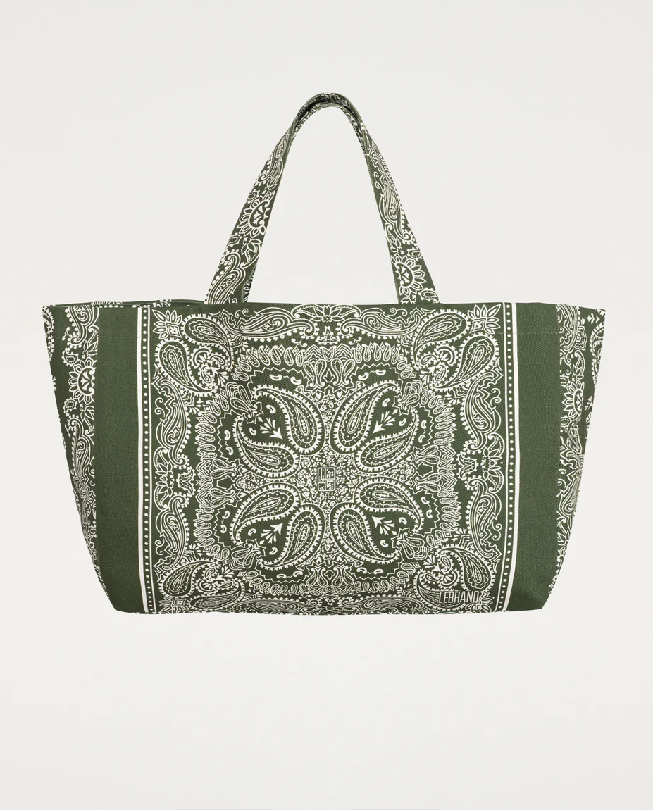 Duża zielona torba shopper Capri - Image #0