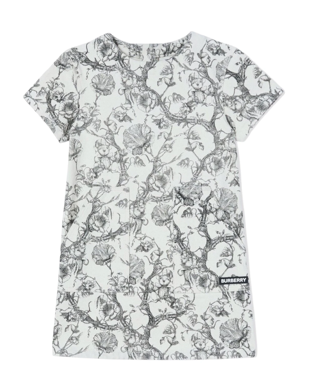 Biała sukienka w czarny print - Image #3