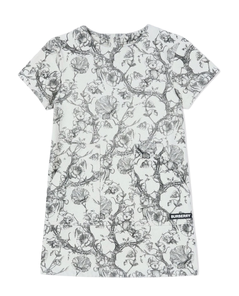 Biała sukienka w czarny print - Image #3