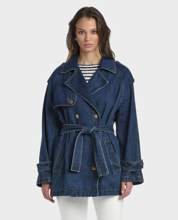 Jeansowy trencz Vescovo