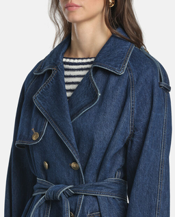 Jeansowy trencz Vescovo - Image #4