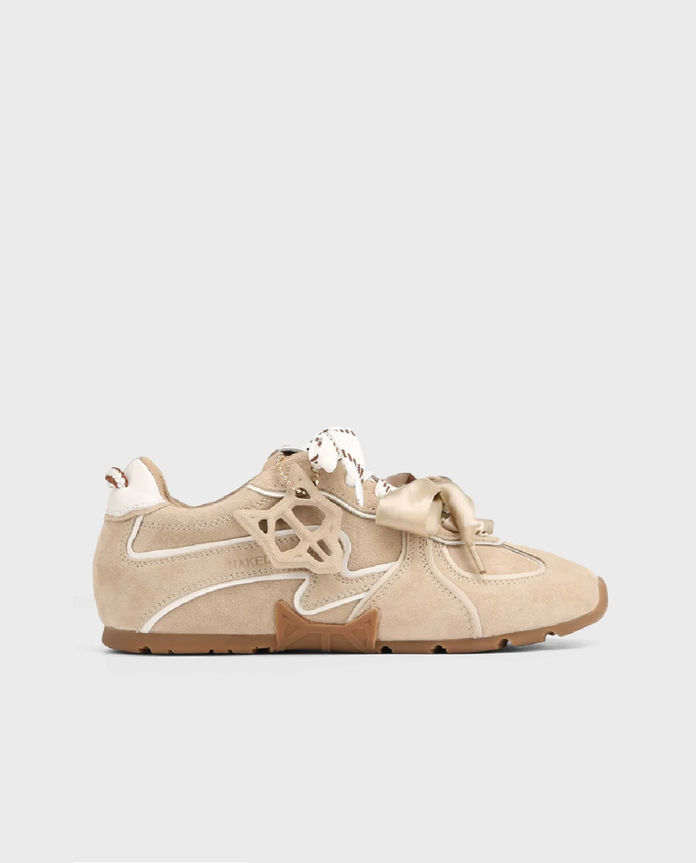Zamszowe sneakersy Adored Off White Suede