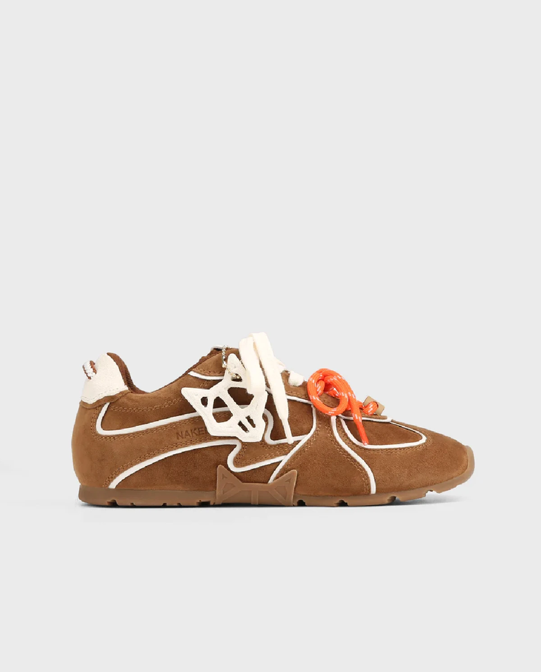 Zamszowe sneakersy Adored Tan/White Suede