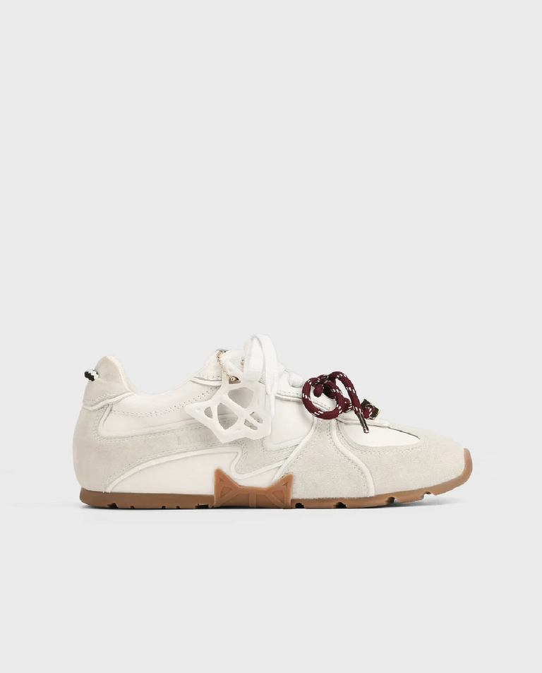 Zamszowe sneakersy Adored White Suede/Leather