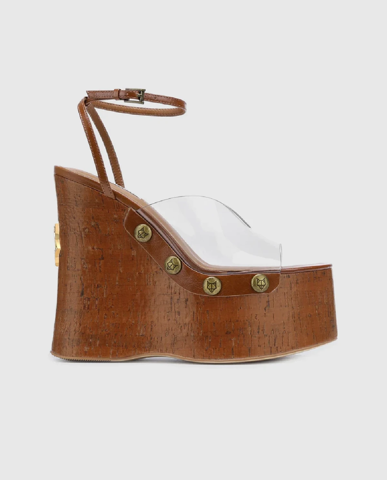 Sandały na koturnie Tiger Lilly Clear TPU