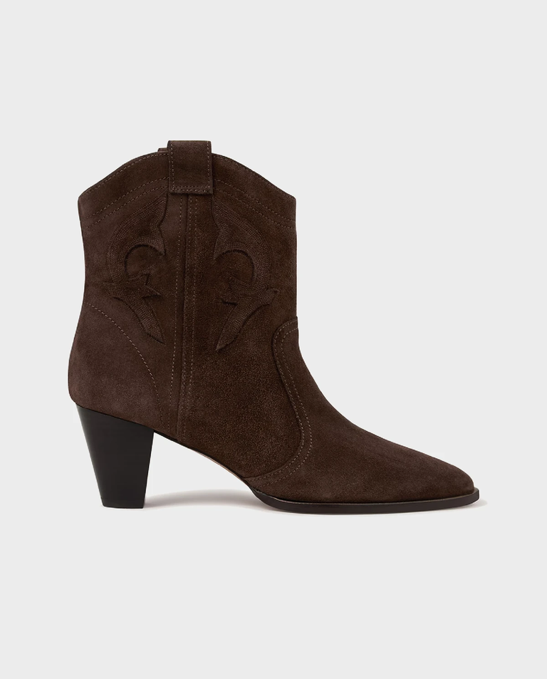 Brązowe zamszowe botki Casey