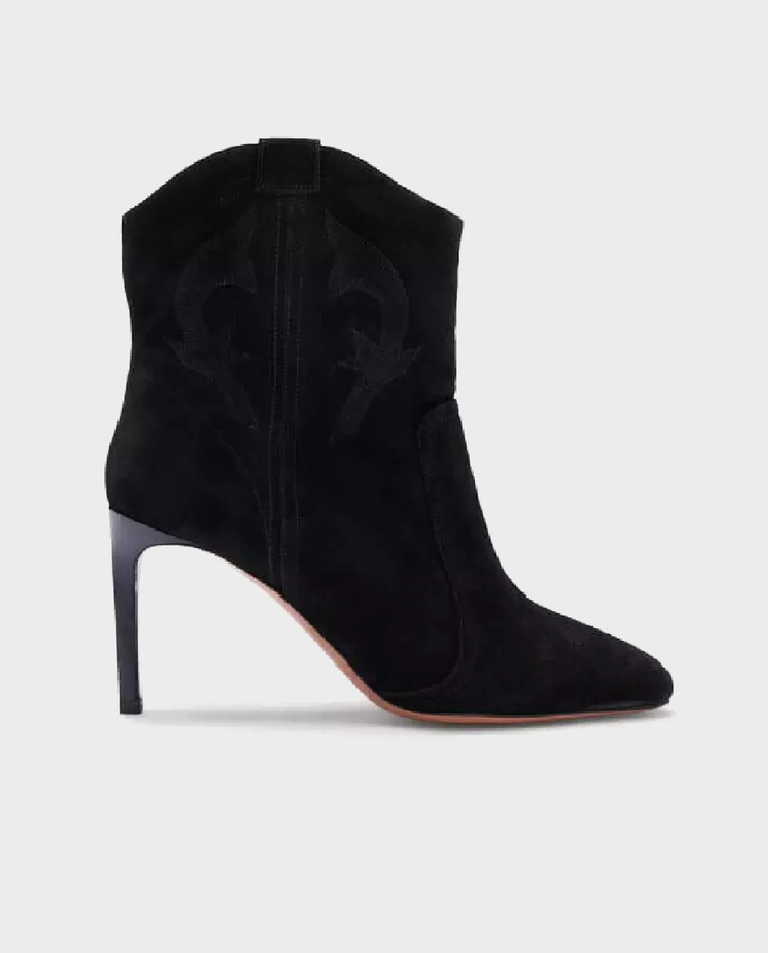 Czarne zamszowe botki Caitlin