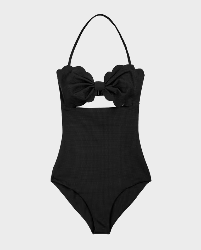 Czarny strój kąpielowy Mailot