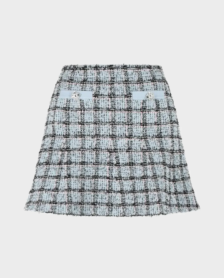 Niebieska spódnica w kratkę - Image #6