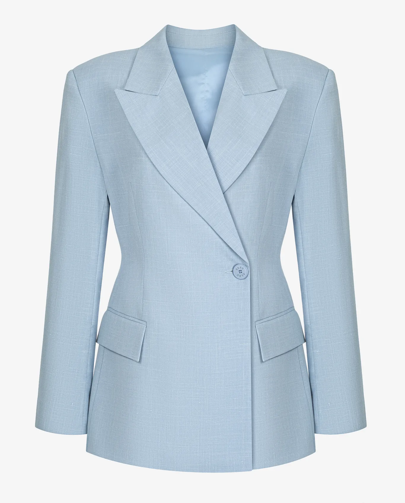 Błękitna marynarka z mieszanki wełny - Image #3