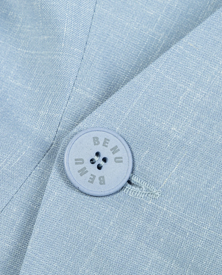 Błękitna marynarka z mieszanki wełny - Image #5