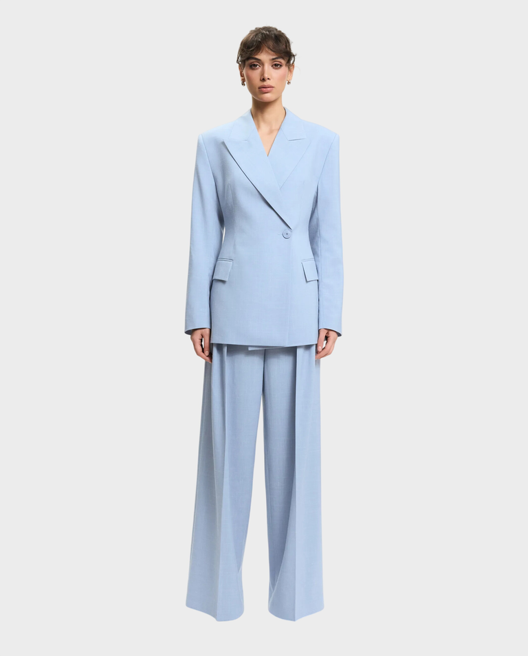 Błękitna marynarka z mieszanki wełny - Image #2