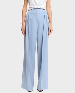 Błękitne spodnie z mieszanki wełny - Image #0