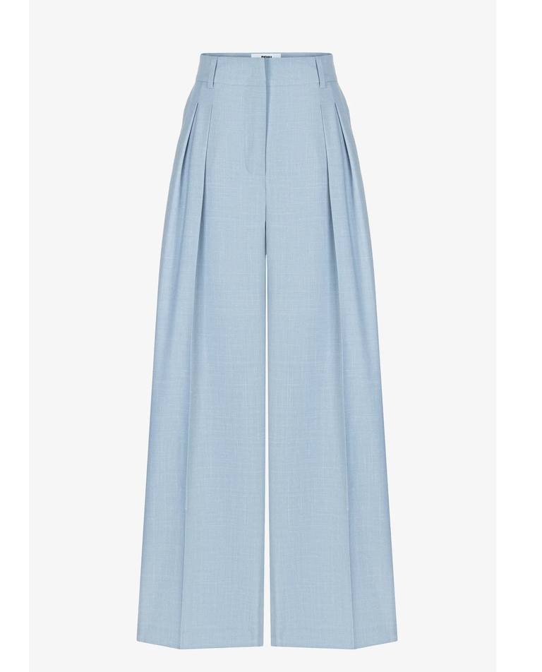 Błękitne spodnie z mieszanki wełny - Image #3