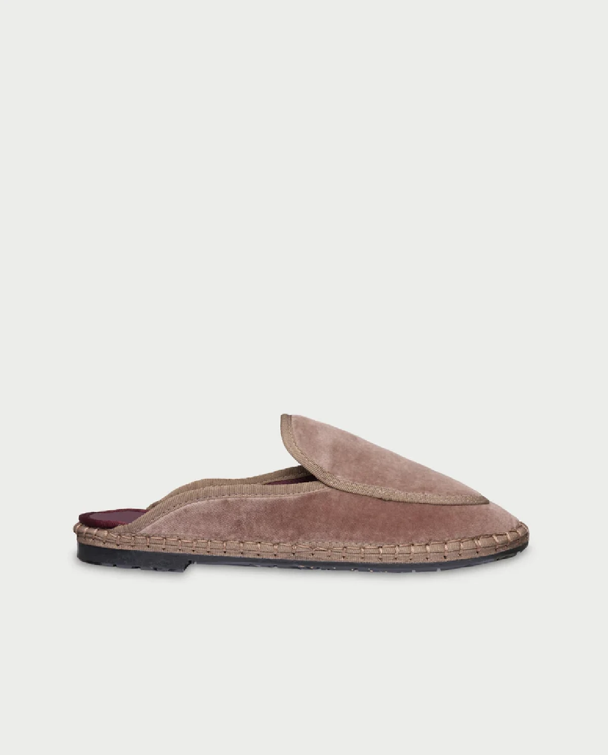 Aksamitne beżowe mule Bruna - Image #0