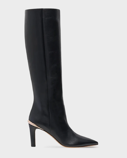 Czarne kozaki na obcasie Aura - Image #0