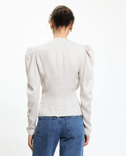 Perłowa bluzka z bufkami - Image #3