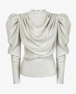 Perłowa bluzka z bufkami - Image #1