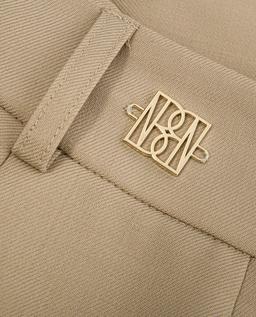 Jasnokarmelowe bermudy z wysokim stanem - Image #4