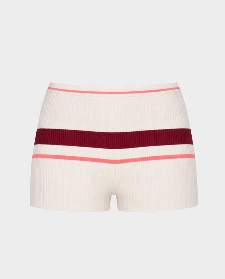 Kremowe dzianinowe szorty