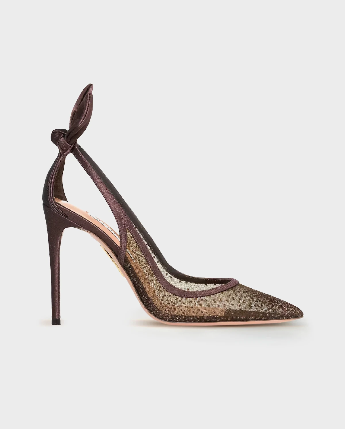 Brązowe szpilki Bow Tie 105 - Image #0