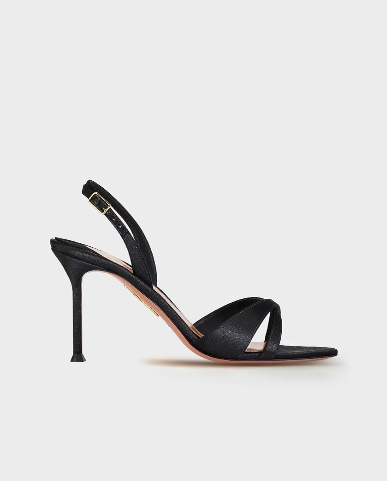 Czarne sandały na obcasie Alex 85