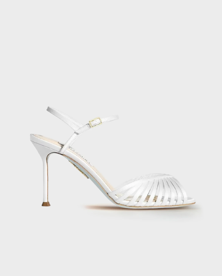 Białe sandały na szpilce Hold Me 85