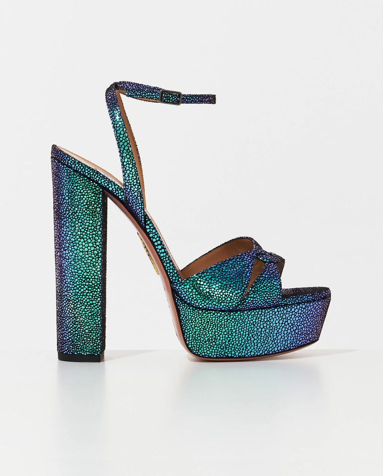 Kolorowe sandały na platformie Olie 145 - Image #0