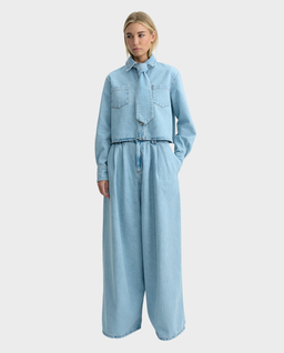 Jeansowa kurtka z krawatem Gigi - Image #2