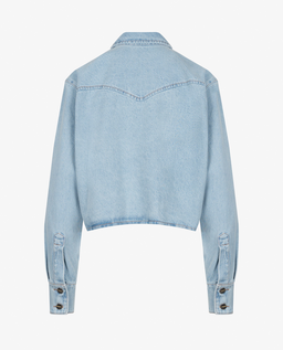 Jeansowa kurtka z krawatem Gigi - Image #6