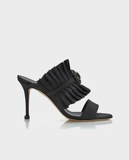 Czarne klapki na szpilce Danteuil 90 - Image #0