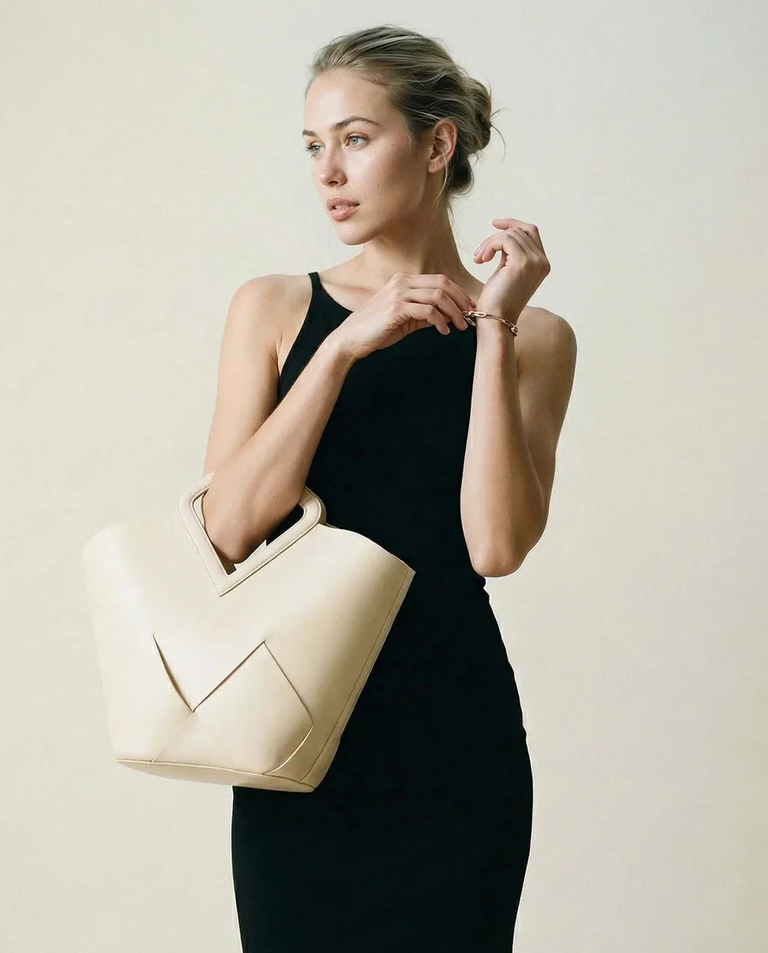 Kremowa torebka na ramię Panienka 3 - Image #4