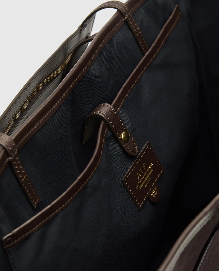 Ciemnobrązowa zamszowa torba Eraclea - Image #3