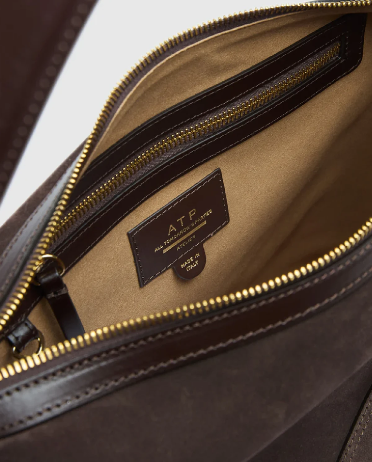 Ciemnobrązowa torebka Bassanina Mini - Image #3